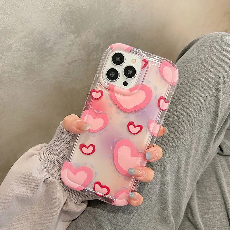 Love Heart Silicone Case For Samsung A34 Cases Samsung A54 A53 A52S 5G A52 A71 A51 A73 A14 A13 A12 A33 A32 A31 A50 A22 A23 Cover