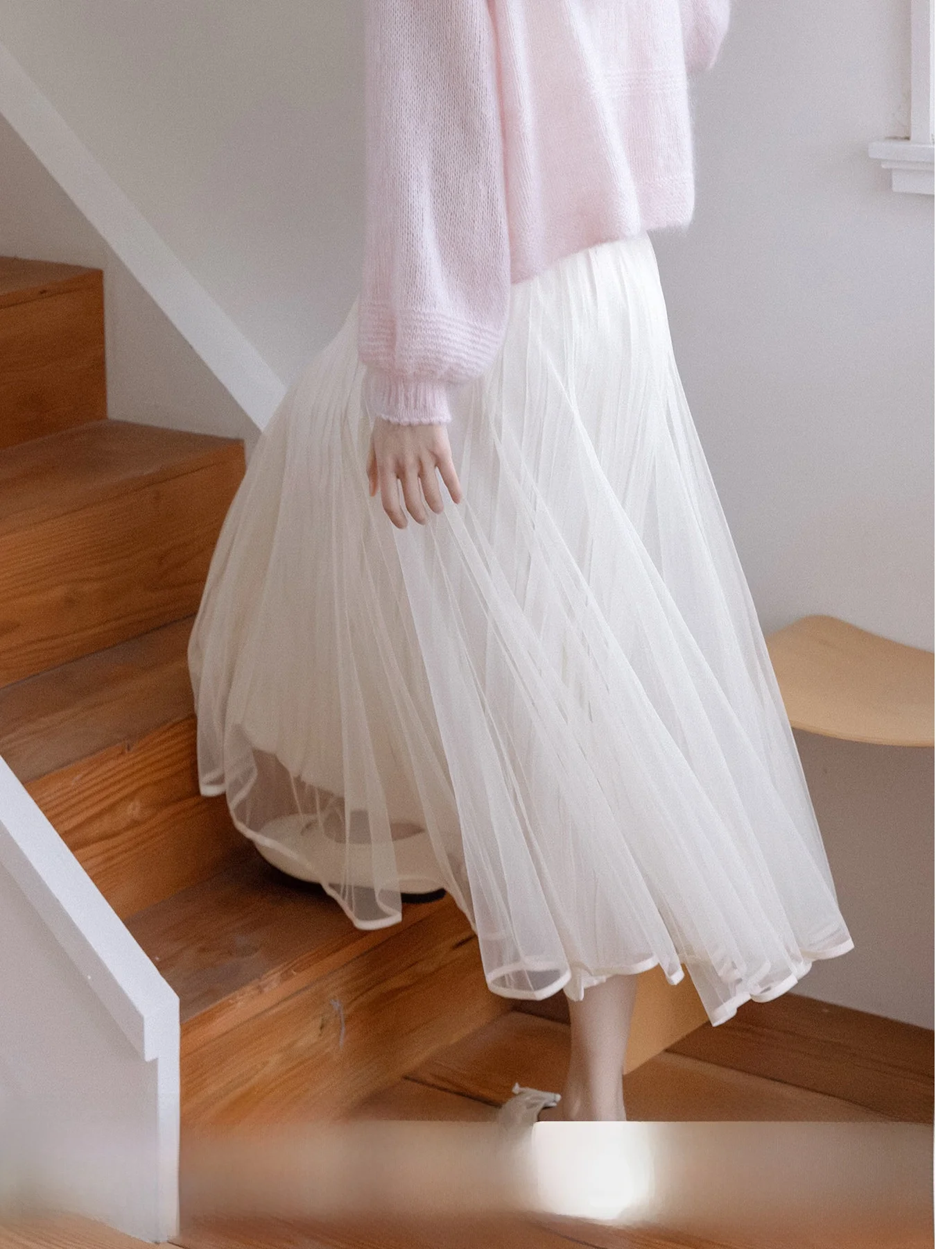 

Нежная женская плиссированная юбка средней длины из мягкого полиэстера с высокой талией, А-силуэт, для офиса, весенняя коллекция