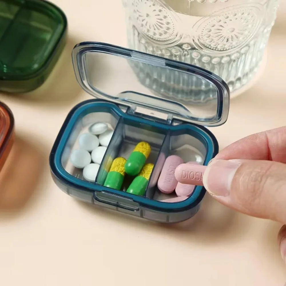 

Mini Medicine Pills Box Drug Storage Box Pills Dispenser Pill Organizer Medicine Tablet Container Portable Granule Storage Box
