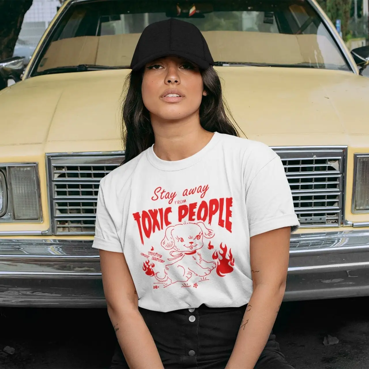 

Toxic People T Shirt Stay Away from tee 2YK Aesthetic Organic