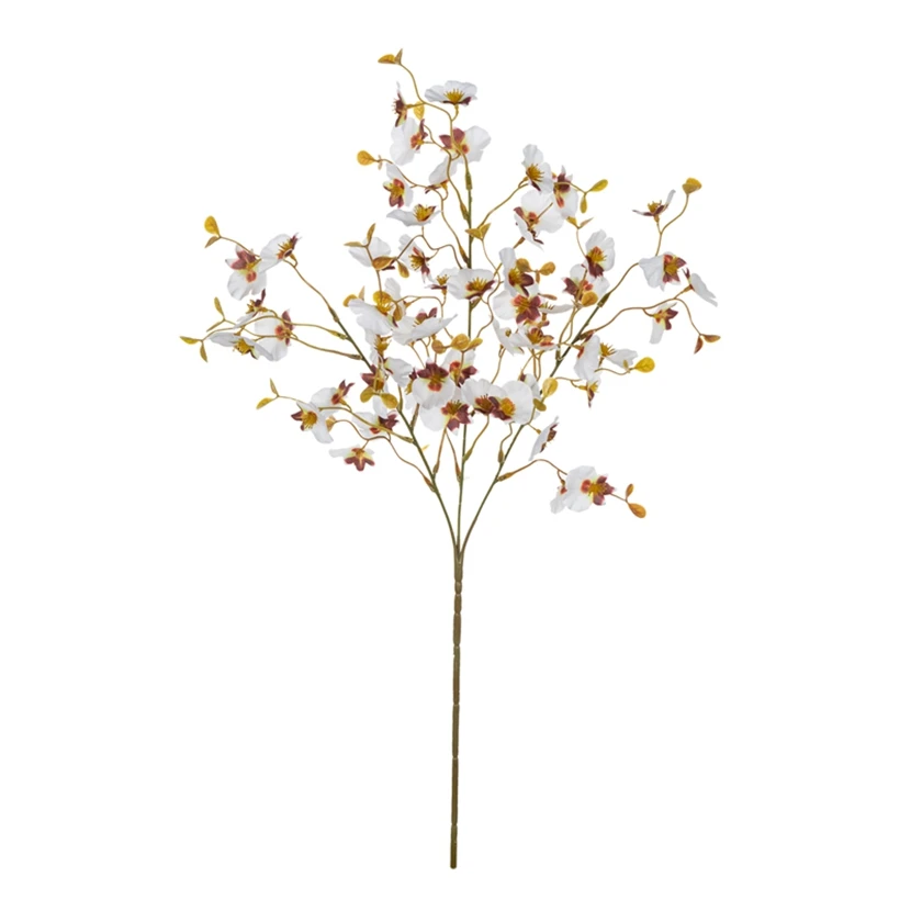 Silk Oncidium 3 Fork 65CM Artificial Flowers For Wedding Home Christmas Floral Arrangement Decor Handwork ornamental flowerpot