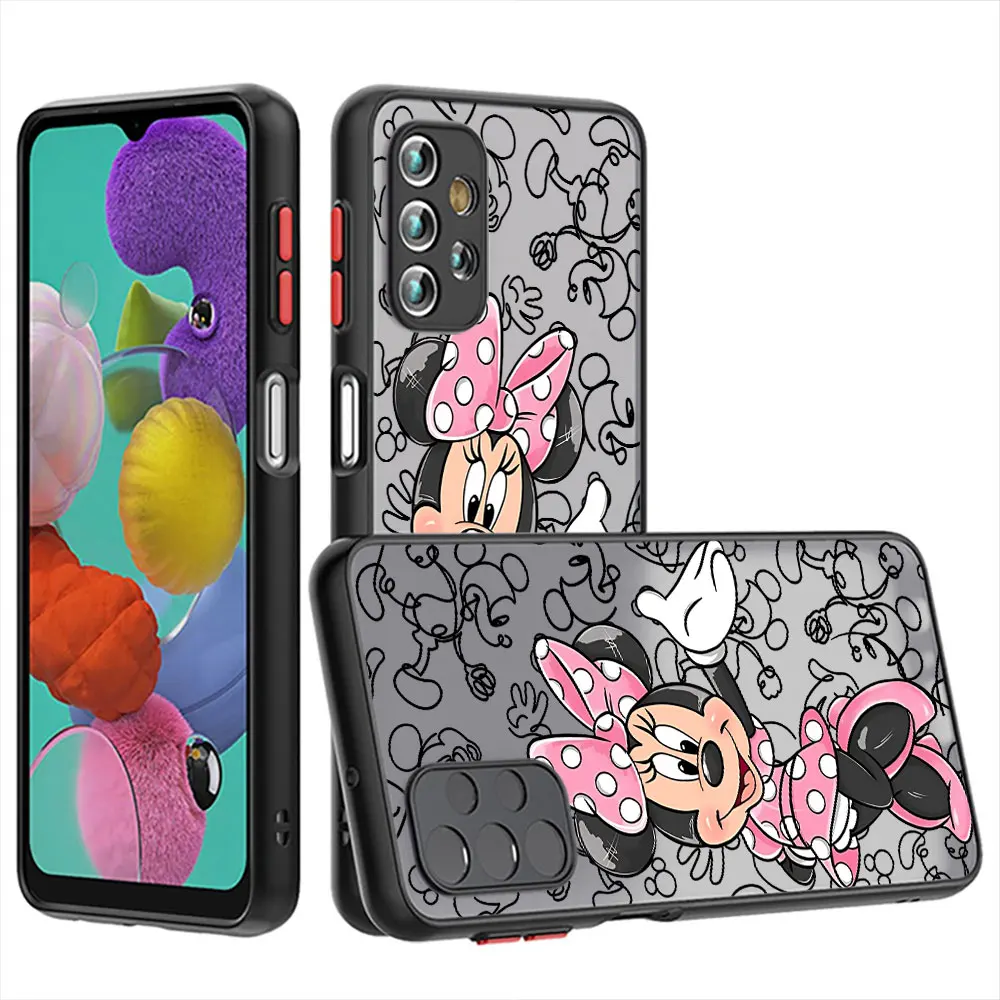 Disney Mickey Minnie Mouse Phone Case for Redmi A2 A1 Plus 10A 9A 12C 9C 10C 10 12 5G K40 Pro 9T 9 Matte Back Shockproof Cover