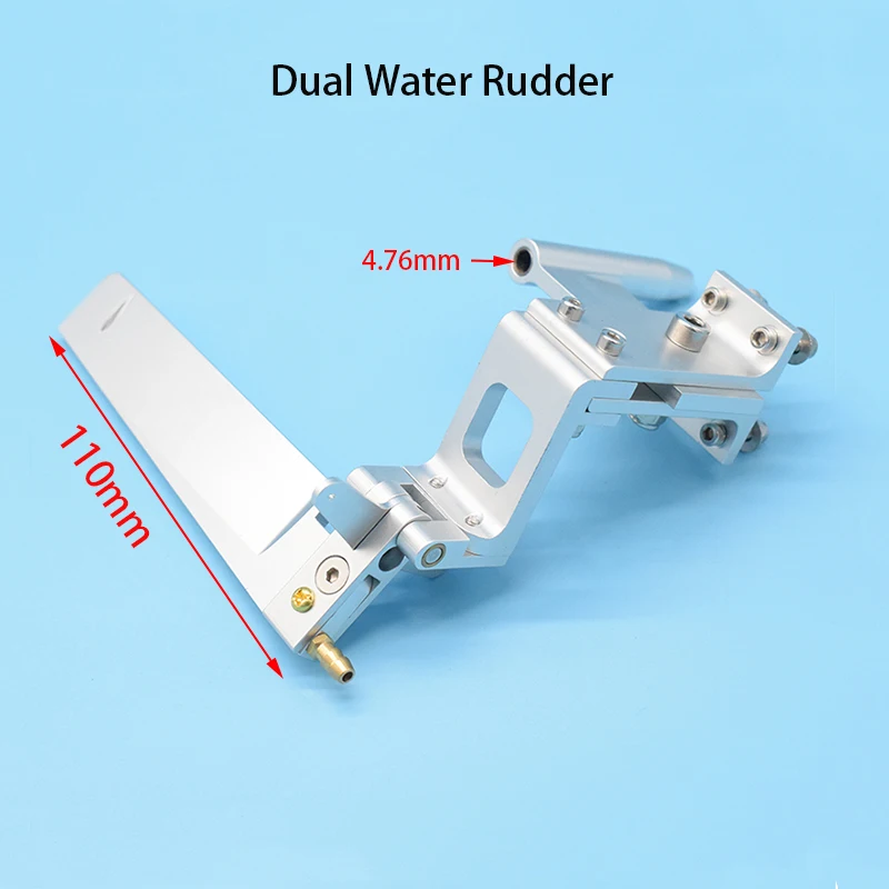 4.76mmx110mm Dual Water Rudder Assembly For RC Brushless Electric Boat