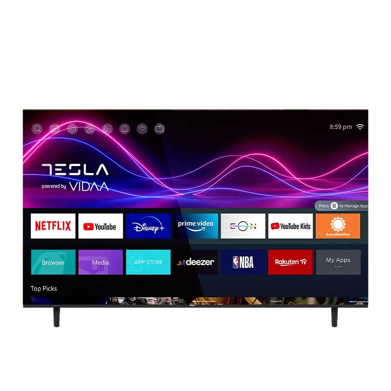 55 Inch 4K Android Smart TV Ultra HD with WiFi Built-in YouTube Netflix Support Ultra Thin Frameless Design  100-240V OEM ODM