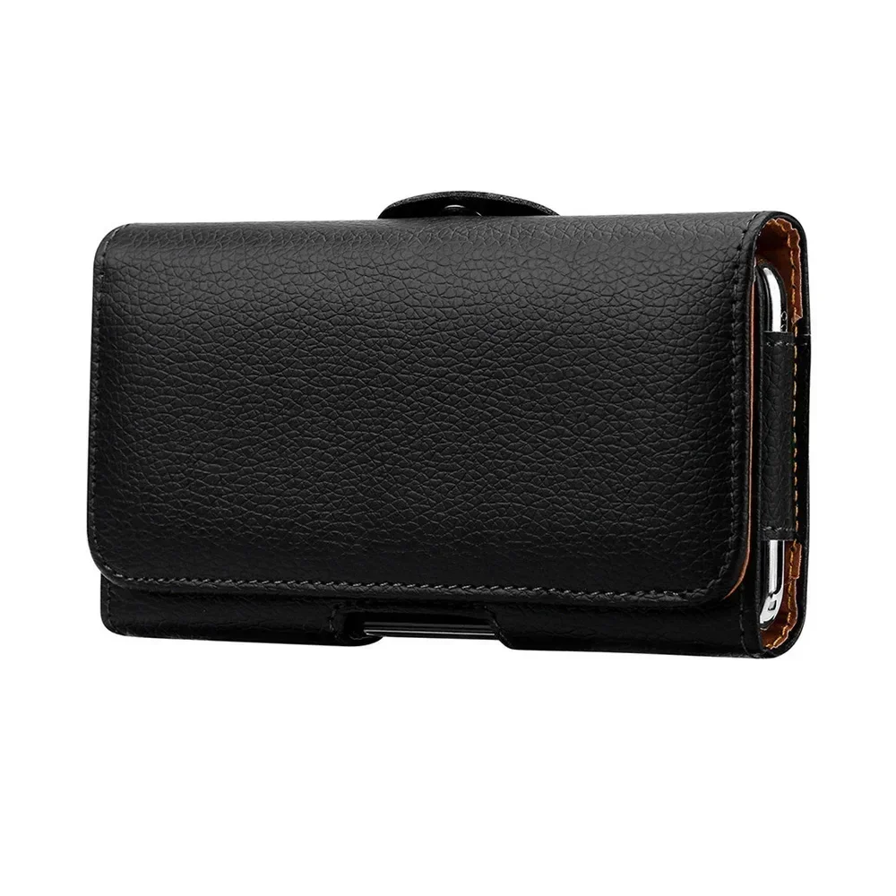 Universal Leather Case for iPhone Samsung Huawei Xiaomi Mens Waist Pack Belt Clip Bag for 3.5-6.3" Mobile Phone Pouch Holster