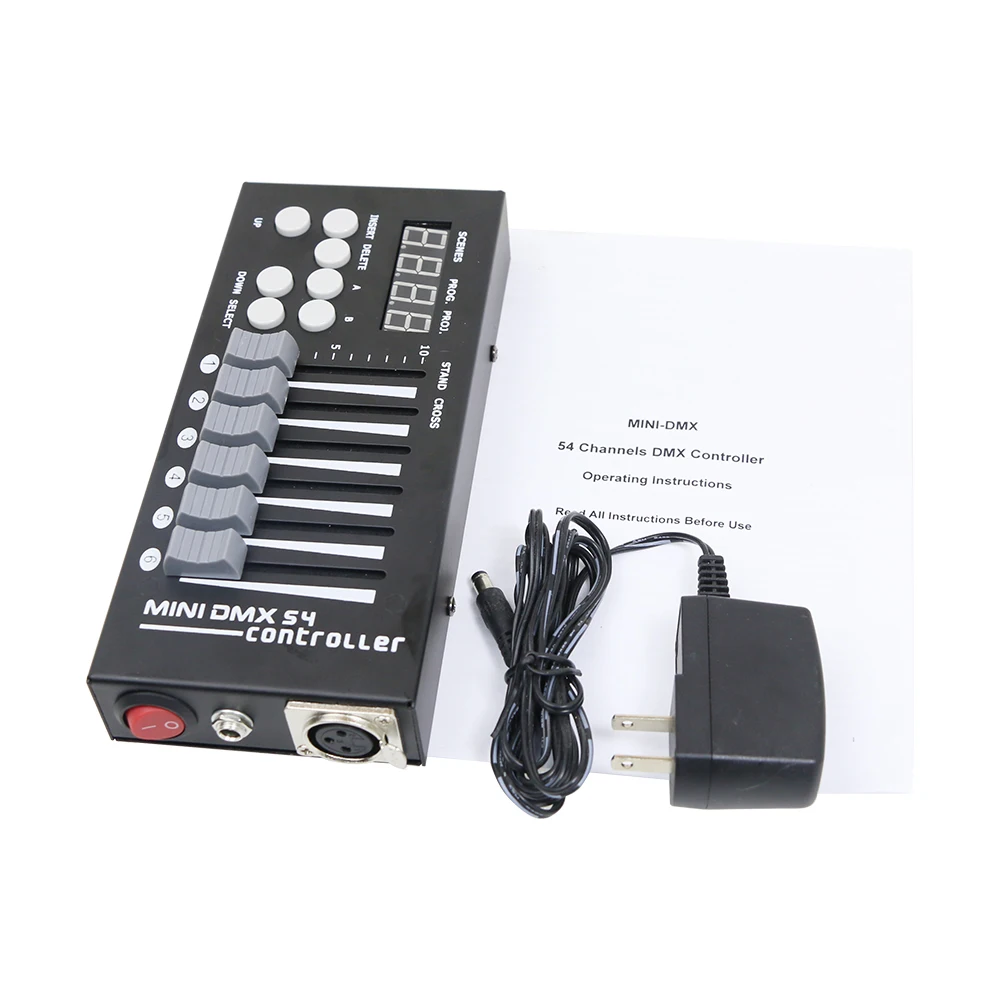 

MINI DMX Controllre With 9 Programs 6 Faders By 9 Pages DMX Stage Lighting Console