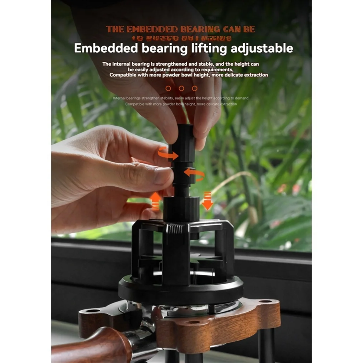 

Coffee machine accessoriesWDT Tool Espresso Coffee Stirrer Distributor Adjustable Depth Espresso Stirrer Tool Rotary