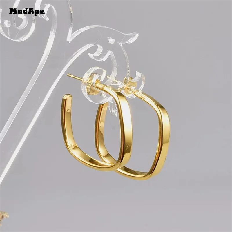 Hot Trendy Cute Nickel Free Earrings Fashion Jewelry Earrings Square Stud Earrings For Women Brincos Statement Earrings