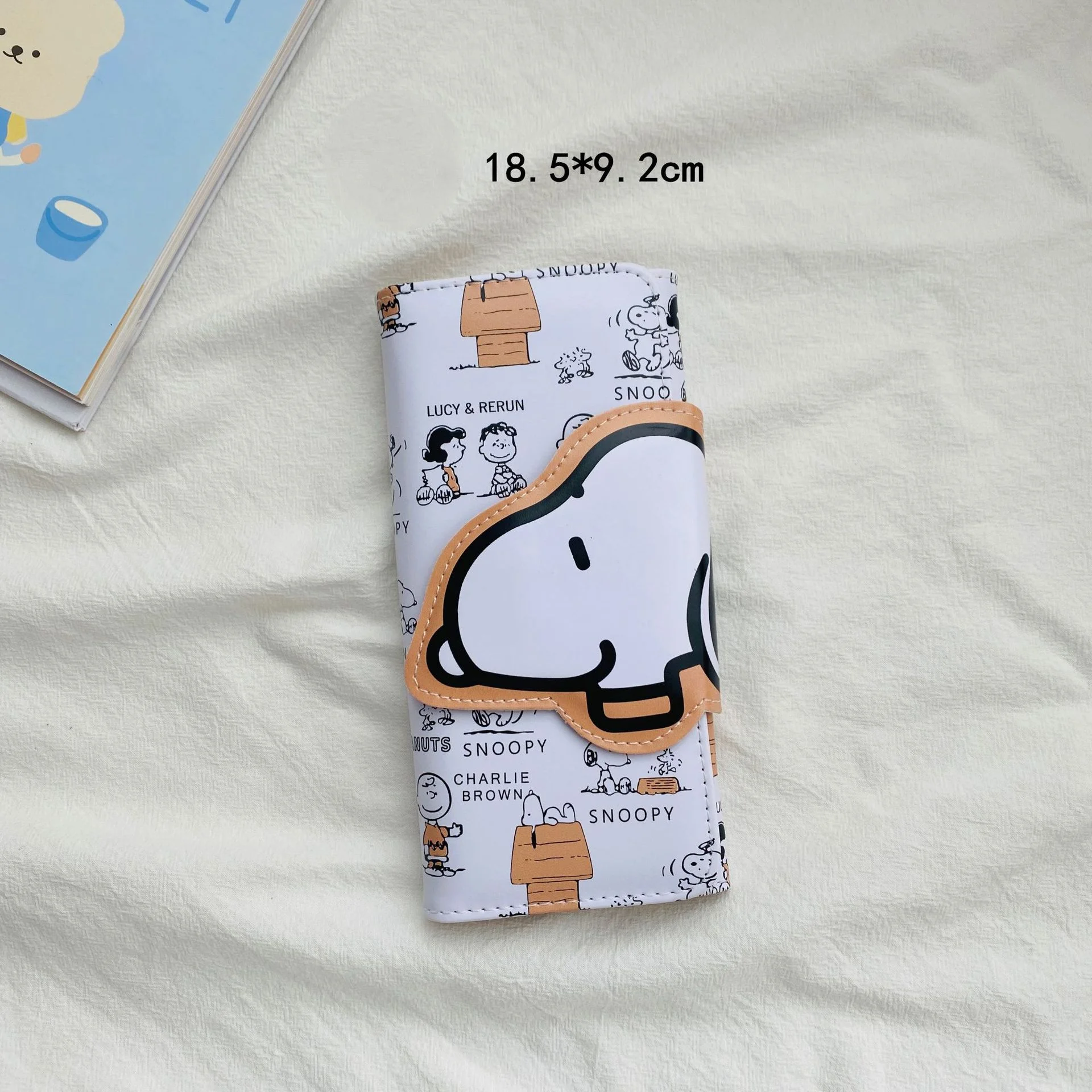 Snoopy Short Wallet Cute Cartoon PU Leather Coin Purse Zipper Card Holder Organizer Casual Daily Money Organizer Students Gift view 6