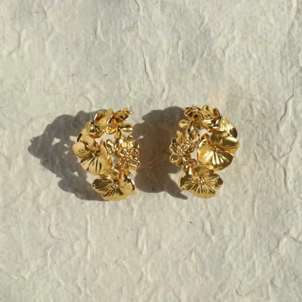 

Jenny&Dave Floral Earrings Light Luxury Retro Niche Three-dimensional Exquisite Jewelry Earrings Women's Earrings Ear Cuffs