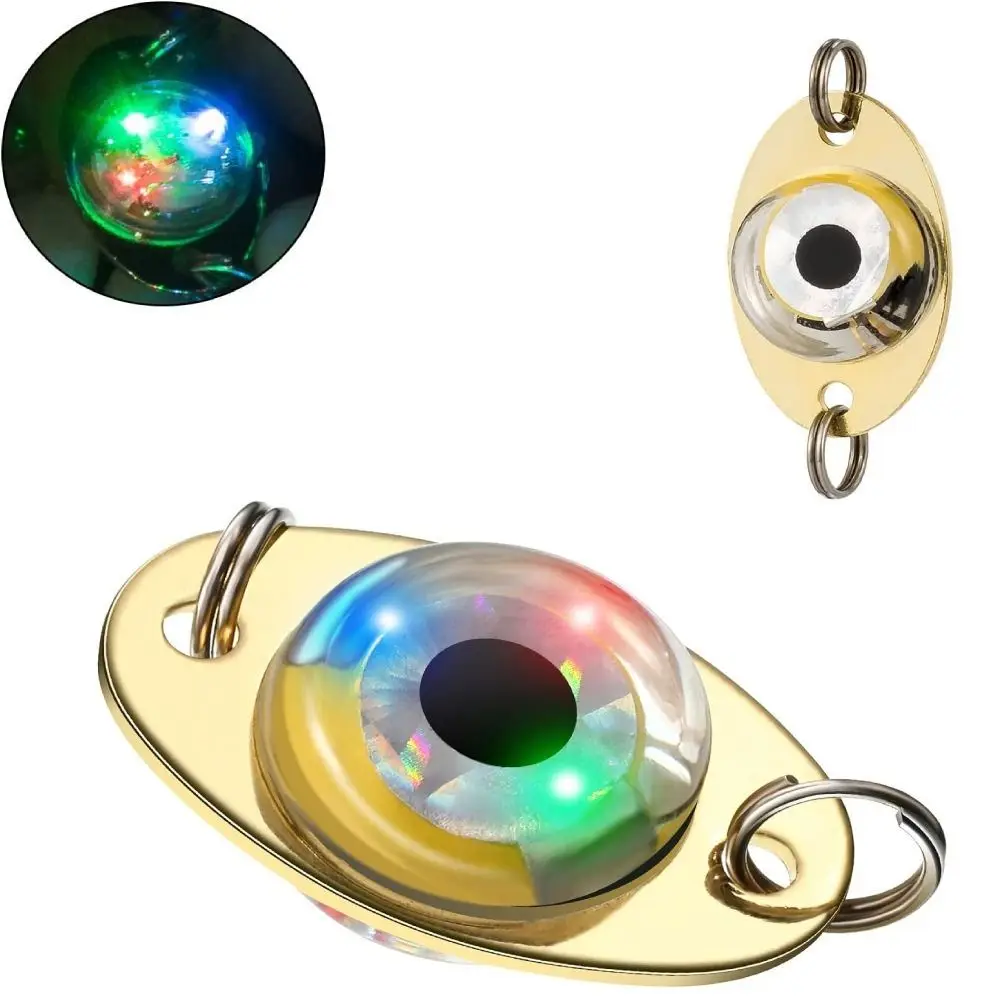 مقاوم للماء مصباح الصيد تحت الماء الإلكترونية مضيئة حجم صغير الصيد الطعم ضوء LED وامض المعادن العين على شكل مضيئة إغراء #3