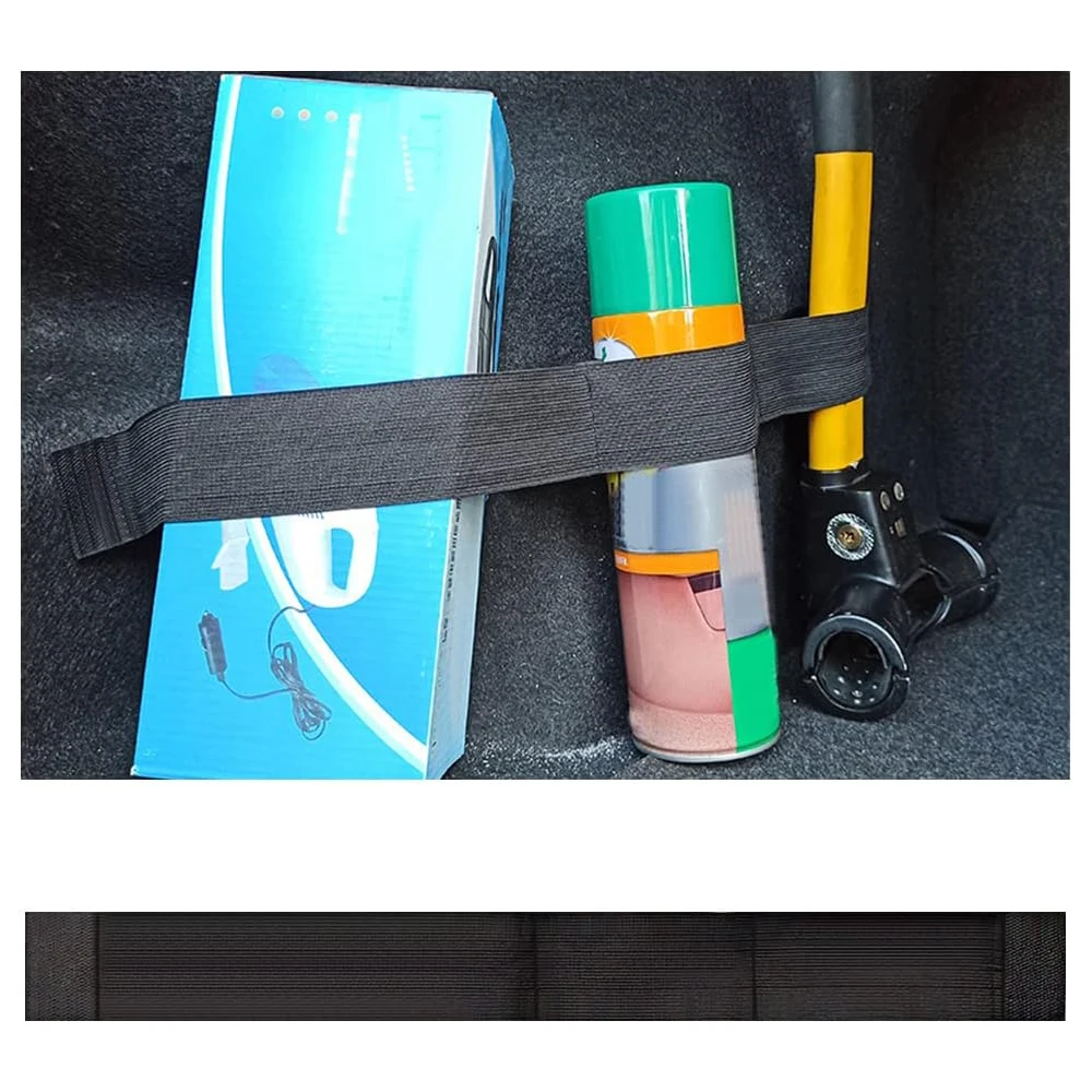 Car Trunk 60cm Nylon Velcro Strap Accessories Elastic Organizer Belt Storage