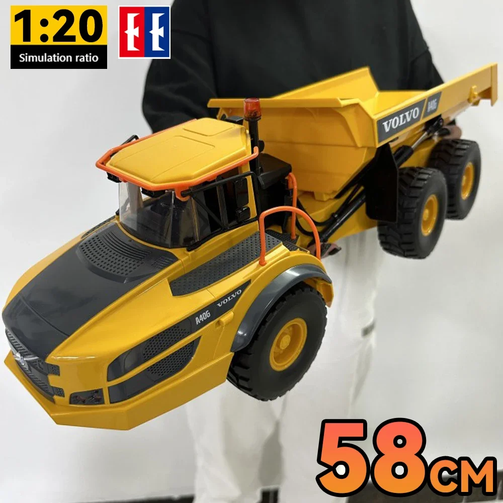 Double E E591 Rc Trucks 1/20 58Cm A40G Remote Control Cars Trucks Electric Dumper Tractor Engineering Vehicle Toys for Kids