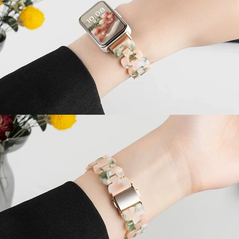 

Resin Strap for Huawei band 9 Sport Watchband for Huawei Band 8/7 Correa bracelet Woman Wristband Smartwatch Accessories