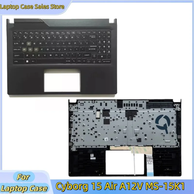 New For MSI Cyborg 15 MS-15K1 MS-15K2 Laptop Upper Case Palmrest Cover C shell backlit keyboard