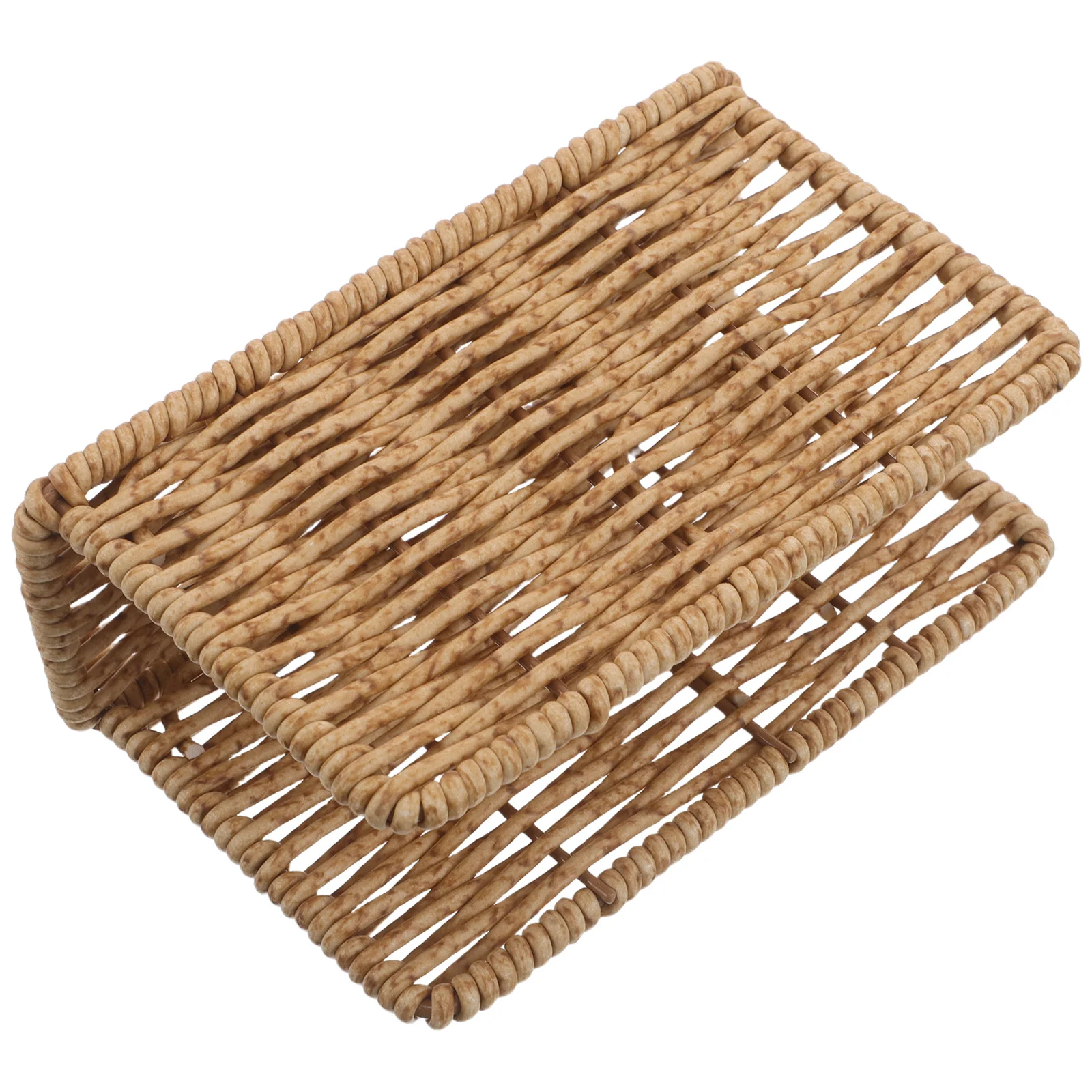 

Napkin Holder Imitation Rattan Modern Sleek Design Stable Table Napkin Dispenser for Dining Room Kitchen Farmhouse Decor Tissue