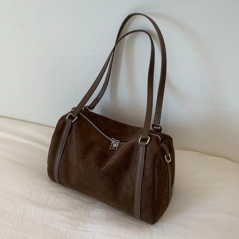 

Женская сумка-тоут из искусственной кожи, мягкая матовая сумка с верхней ручкой, сумка-бостон, вместительная сумка через плечо, винтажная сумка-подушка квадратной формы