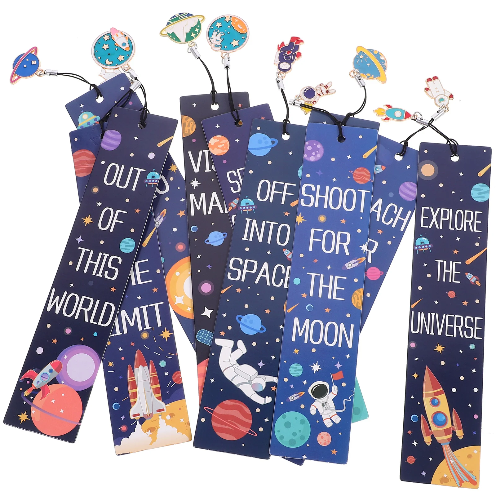 Space Bookmark Marks for Kids Gifts Party Favors Cool Bookmarks Men Bulk Themed Decorations