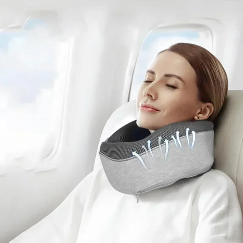 Travel Neck Pillow Non-Deformed Airplane Pillow Cushion Durable U-Shaped Home Textile Memory Cotton Nap Neck Pillow