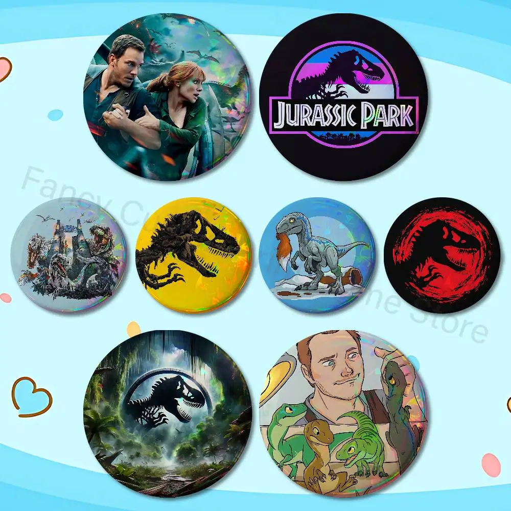 Значки Cool World J-Jurassic Park, 58 мм, милые мультяшные значки ручной работы, броши для аксессуаров для рюкзаков