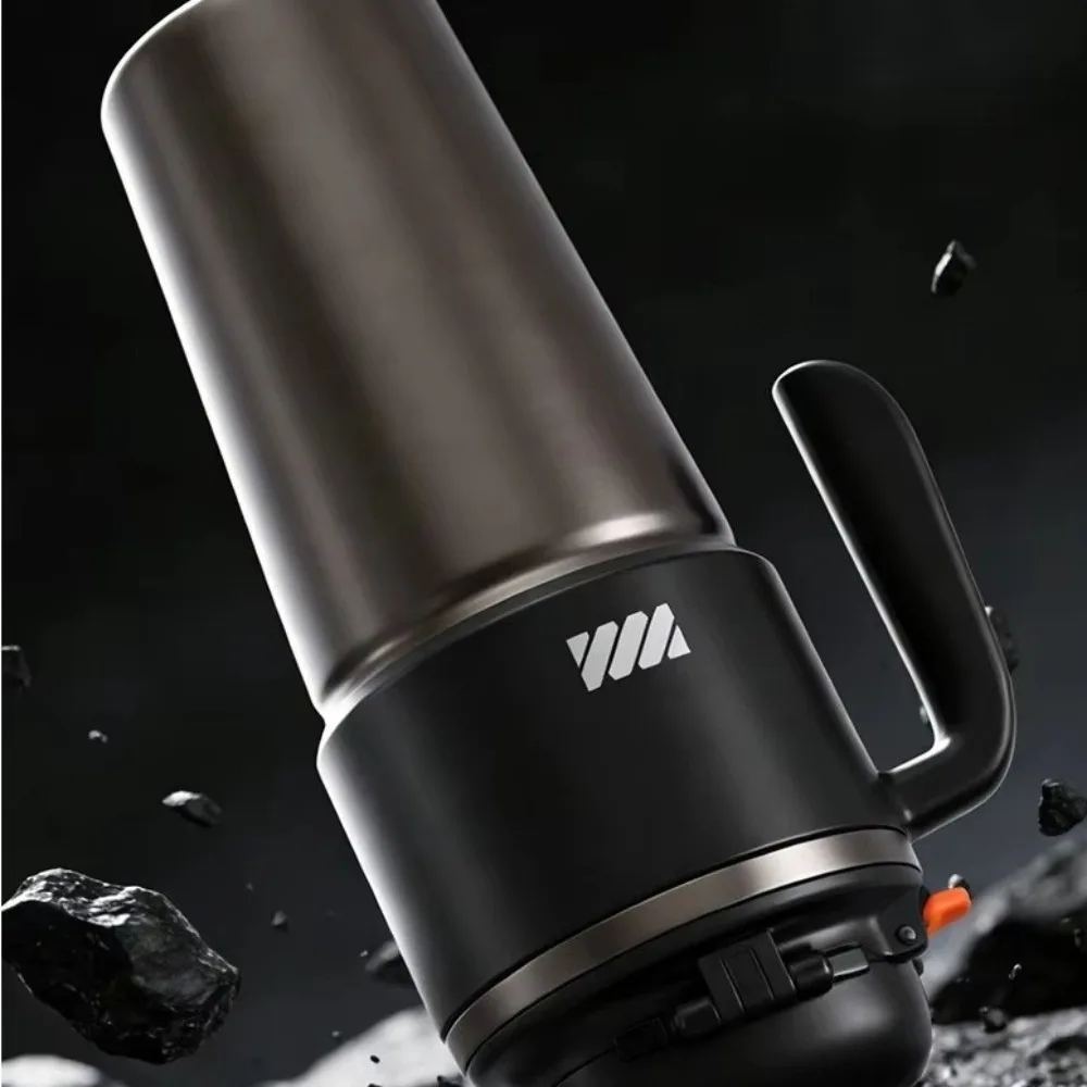 304 Stainless Steel Sports Insulated Bottle One-Click Open Lid Large Capacity Insulated Water Bottle Car-Mounted Ice Maker
