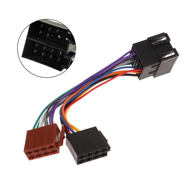 1 قطعة نول الرصاص ذكر إلى أنثى كابلات الموصلات ISO محول للجولف MK4 A6 راديو السيارة ستيريو سلك تسخير محول