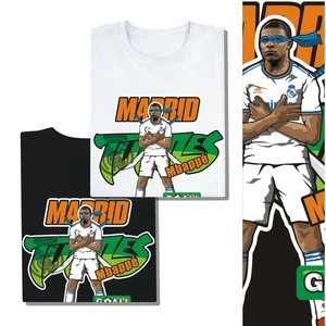 Real Madrid Futebol T-Shirt, Kurzarm-Fußballhemd, Final La Liga Champions League-Gewinnerin, Mbappe Bellingham Modric 12 Hauptverkaufs -Realtree -Shirt - №1