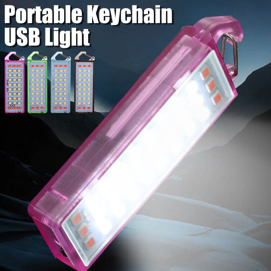 1-4 PCS Mini Keychain Light Type-C USB Rechargeable Flashlight Emergency Lights Torch Magnetic Work Light Keychain Flashlights