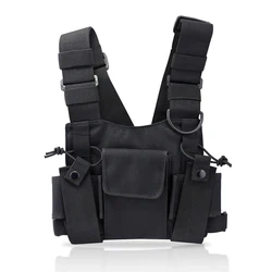 Functional Vest Shoulder Bag Tactical Chest Harness Sling Bag Walkie Talkie Accessories Pack Unisex Outdoor Sport Backpack Bag