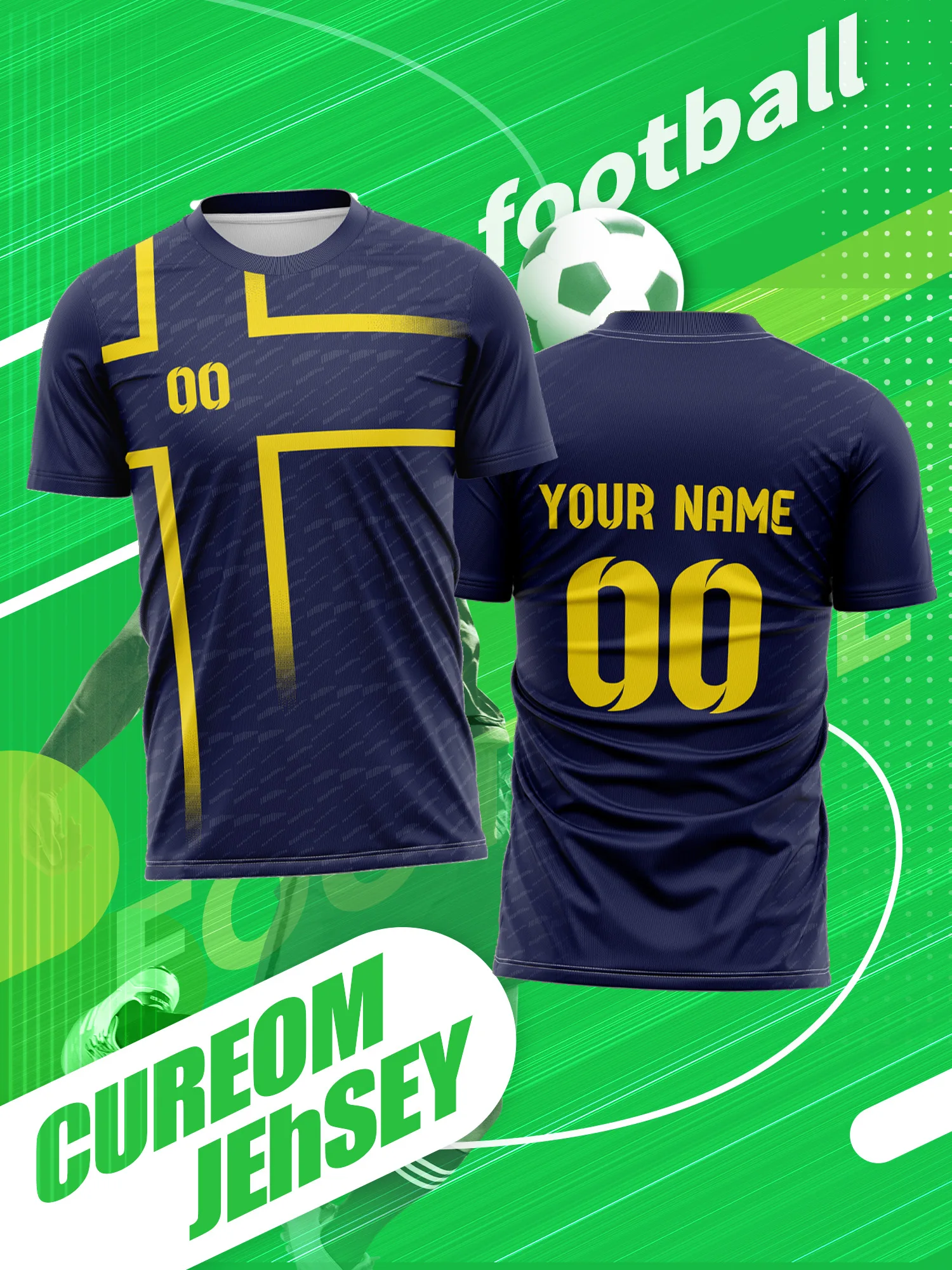 

Custom Photo Name Number Soccer Jersey Rapid Dry Sweat Free Fresh All Day Wear Top