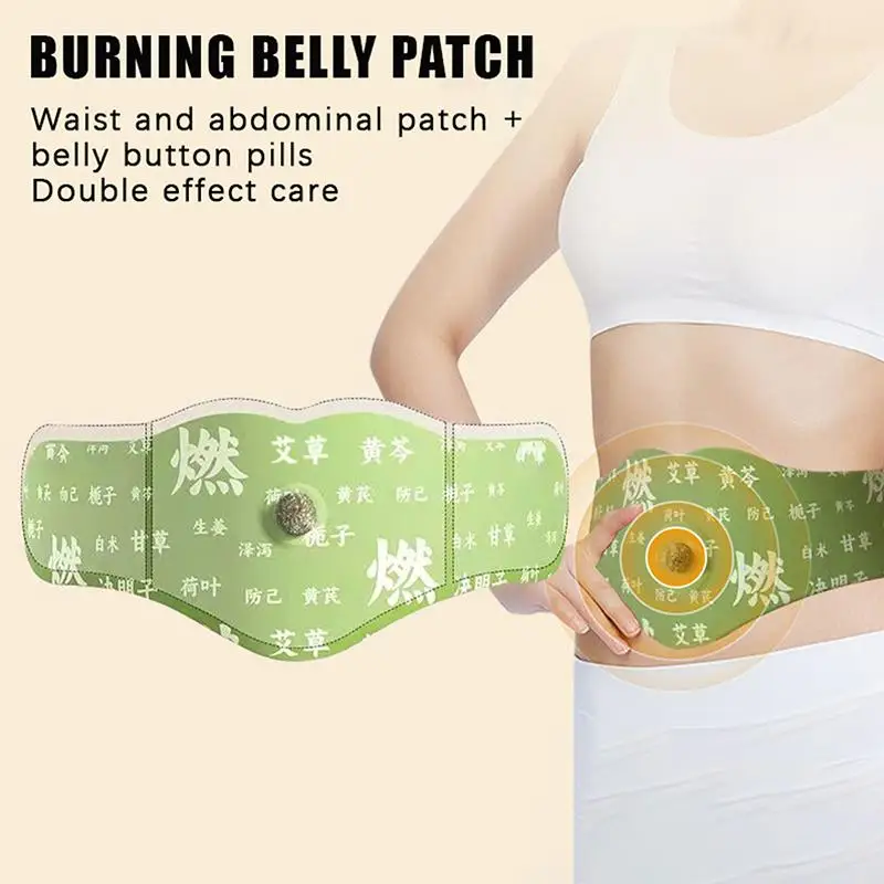 ۞ Body Shaping Patches Natural Wormwood Mugwort Belly Button Patch Stomach Belly Herbal Hot Compress Stickers For Female Male