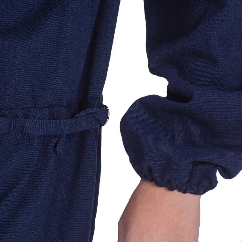 Tuta per saldatura in cotone abbigliamento da lavoro in Denim tuta per officina di riparazione automatica meccanica di sicurezza uniforme durevole