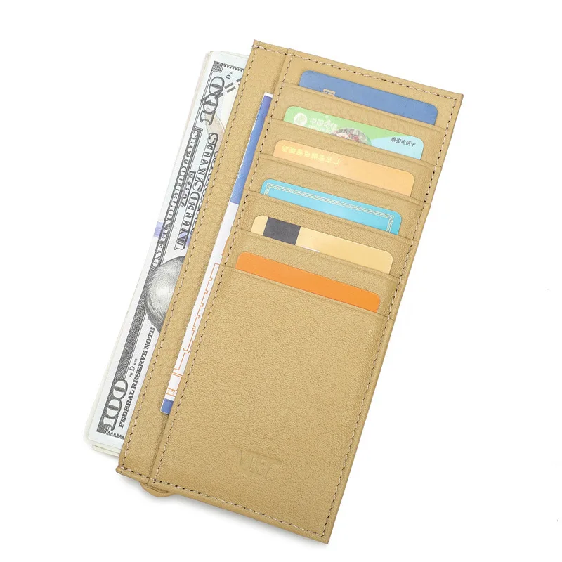 New Top Layer Cowhide Korean Version Fashionable Long Style Bag Sleeve Large Capacity Multiple Card Positions Zipper Male Wallet