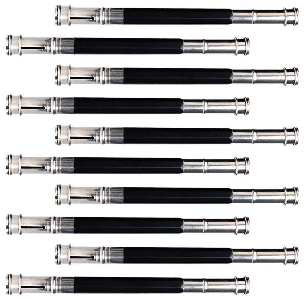 

10Pcs Pencil Lengthener Stainless Steel Metal Double Ends Extender Holder Portable Pencil Extension for School Office Art