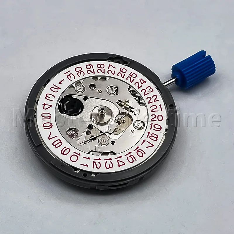 Japanese NH35 Watch Movement Parts White Background Red Digital 3 O'clock Position Core Accessory for Watch Repair