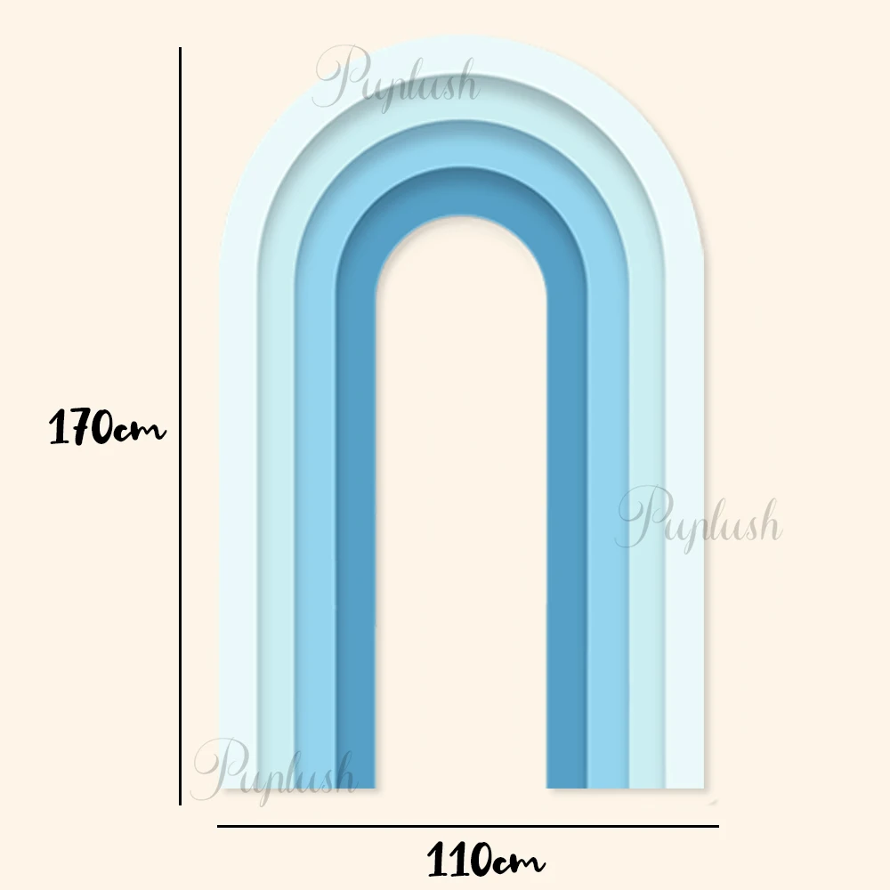 170 センチメートル段ボールカットアウト装飾大グラデーションカラーアーチ背景ベビーシャワー誕生日ウェディングパーティーの装飾写真小道具