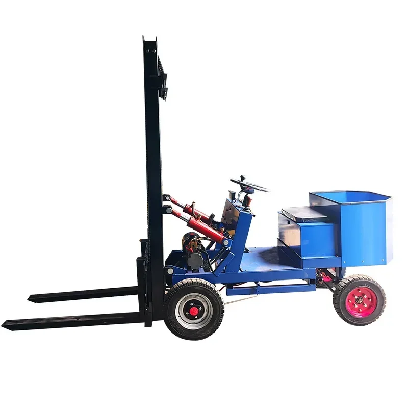 Small simple forklift four wheel ride type 0.5/0 ton hydraulic stacker truck