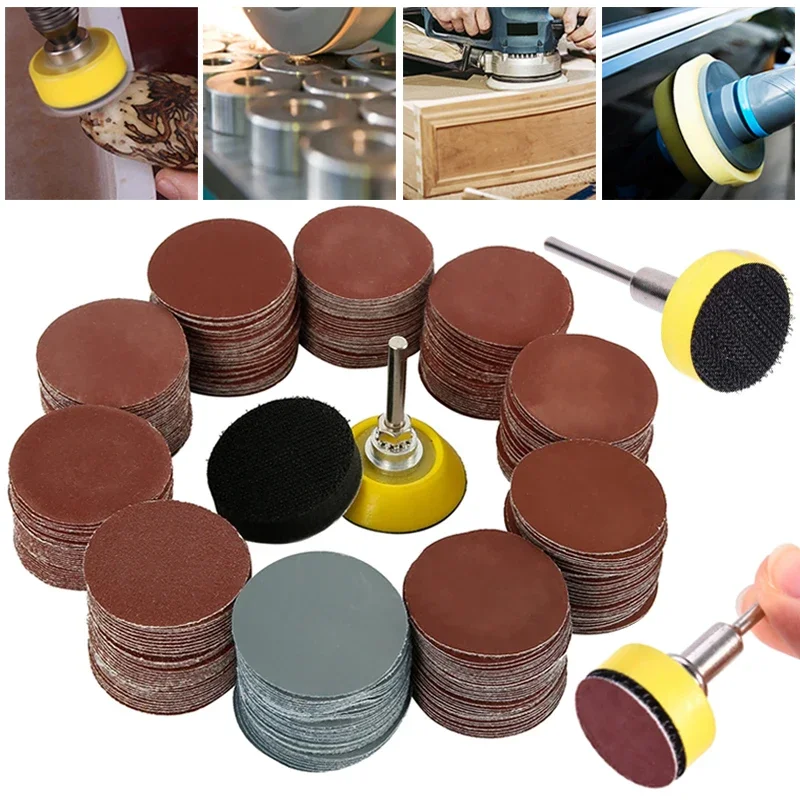 1/2/3inch DIY Sanding Discs Pad Polishing Pad Kit Rust Paint Removal Pad Abrasive Polishing Pad Angle Grinder Accessories