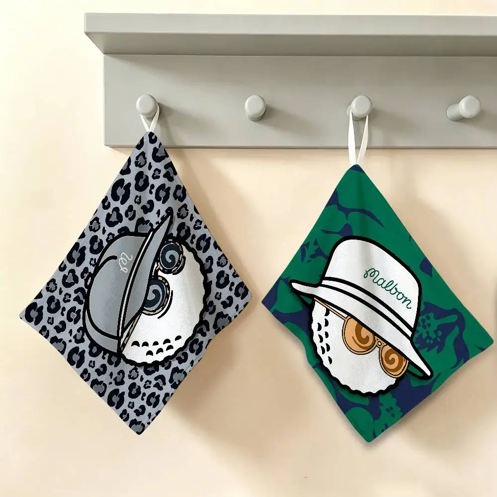 L-Leisure-M-M-Malbones Golf Hanging Polyester Cotton Towel, Reusable Hand Wiping Cloth, Wear Resistant for Home Kitchen Sink