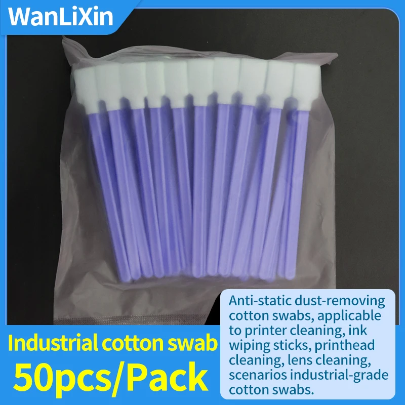 

50 ~ 500 шт. для Epson DX4 DX5 DX7 TX800 XP600 4720 i3200 PrintHead Clean Swab Stick Губка с пенопластовым наконечником Miamki Roland Mutoh Printer