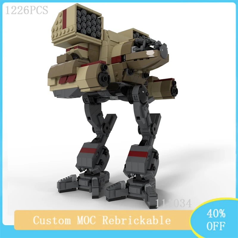 

1226PCS Video Game Series MOC Modular Mecha Warrior Clan Wolf Building Block Model DIY Children's Toys Christmas Gift MOC-111034