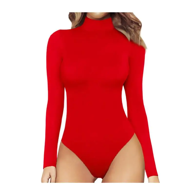 بدلة نسائية كاجوال بطبعة الفهد بخصر عالٍ وطويلة بطبقة أساسية من Sve بدلة قفز مريحة بقصة ضيقة