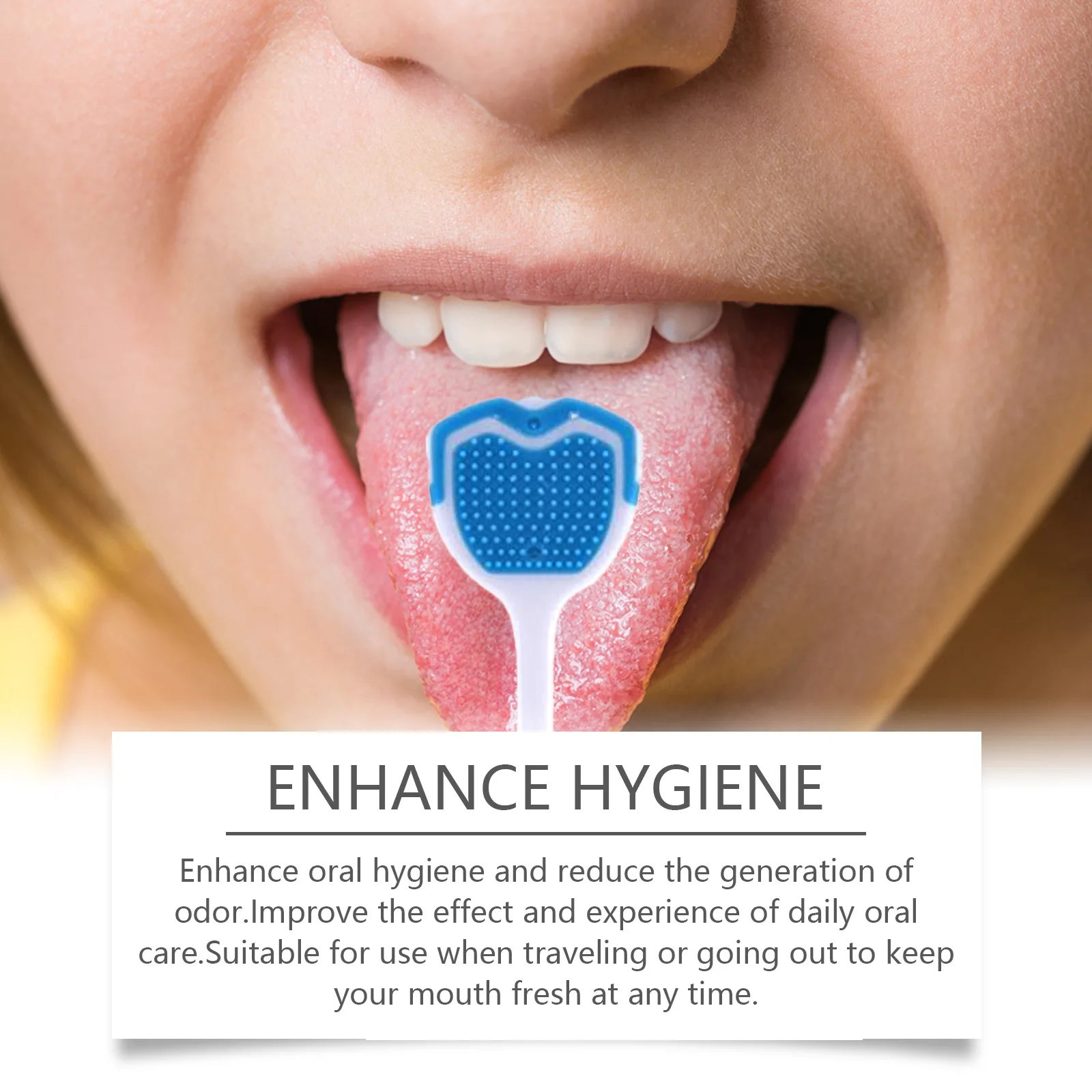 

Oralhoe Tongue Coating Cleaning Kit With Brush Fight Bad Breath Remove Oral Odor Fresh Mouth Portable Tongue Scraper Care Gels
