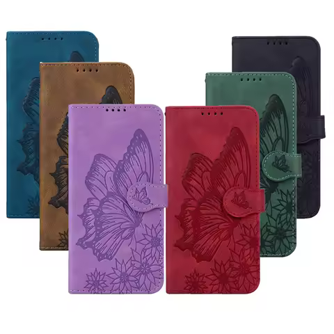 Butterfly Leather Flip Wallet Case For Redmi 8A 9A 10A Note 8 9T 10 11 12S Pro POCO F3/M3/X3 NFC Xiaomi 11T Phone Wallet Case