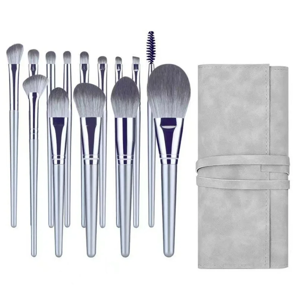 Kit de pinceaux de maquillage à la mode, outils de beauté, brosse à poudre douce, fond de teint, bonne qualité, 14 pièces