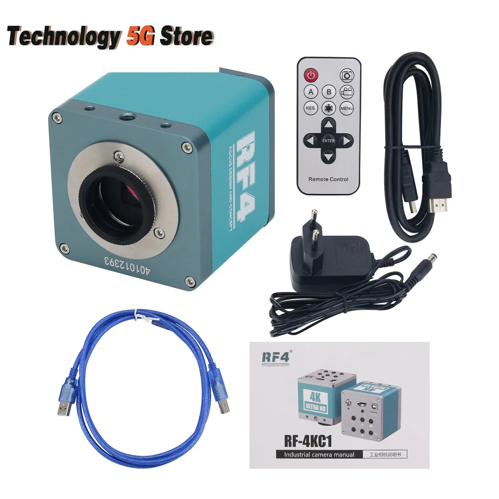 

RF4 4K HDMI-compatible High Resolution Ultra HD Digital Industrial Microscope Camera for Cellphone Motherboard Maintenance