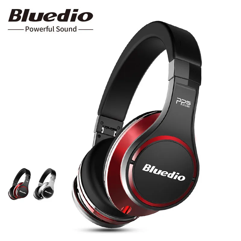 Bluedio U UFO Bluetooth Headphone PPS8 3D Surround Sound HD Wireless Headphone With Mic Over-ear Wired Earphone TWS Headsets