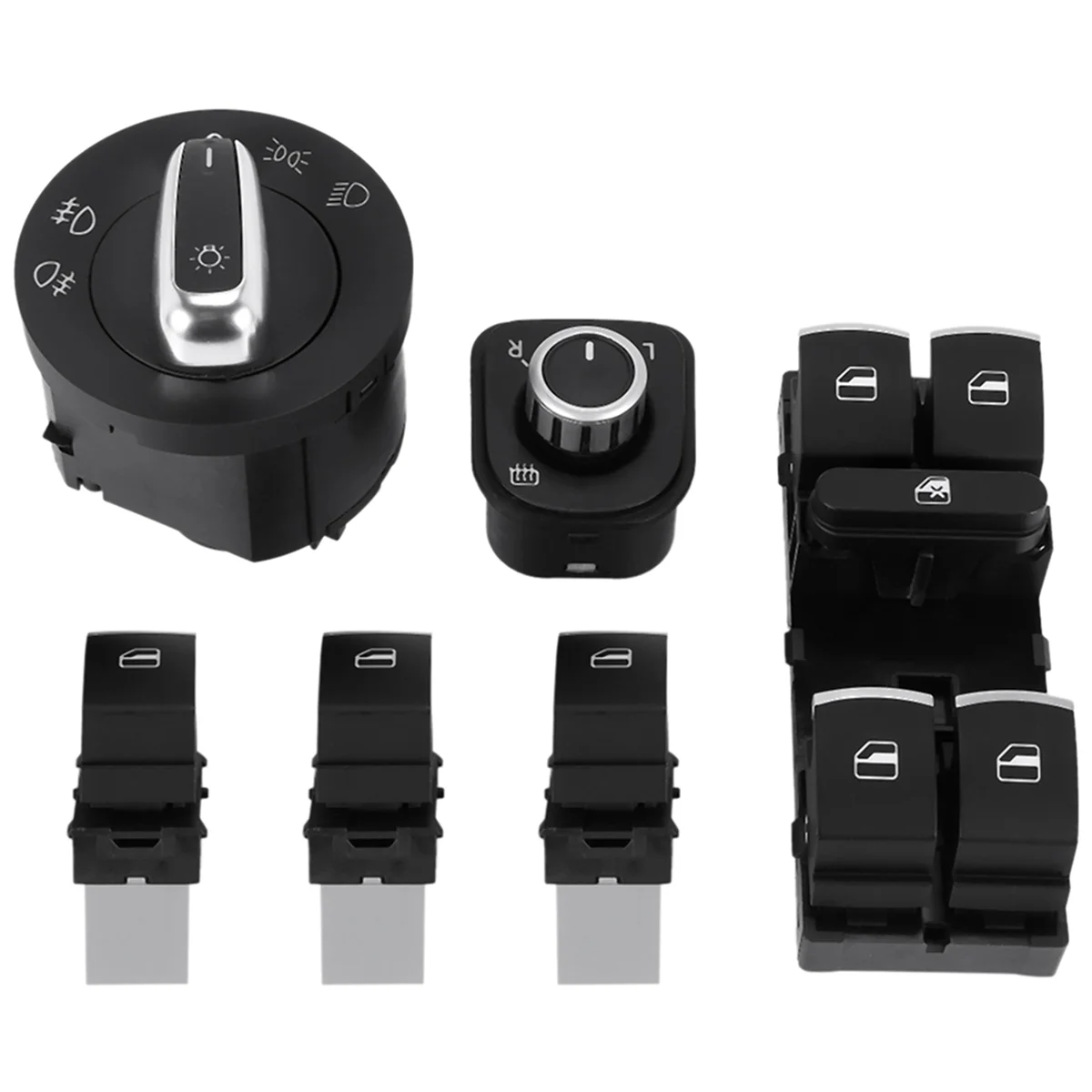 

Car Headlight Switch & Window Lift Switch for Golf Mk5 5 B6 Seat 5ND941431A 5ND959857 5ND959565B