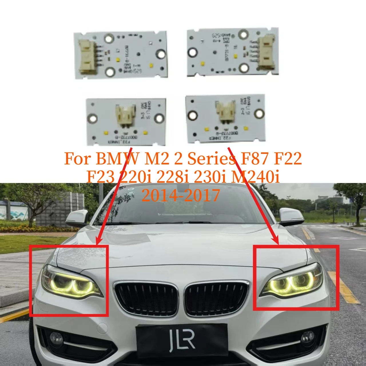 

New For BMW 2 Series F22 F23 M2 F87 220i 228i 230i M240i 2014-2017 White Yellow DRL LED Boards Headlight Daytime Running Light