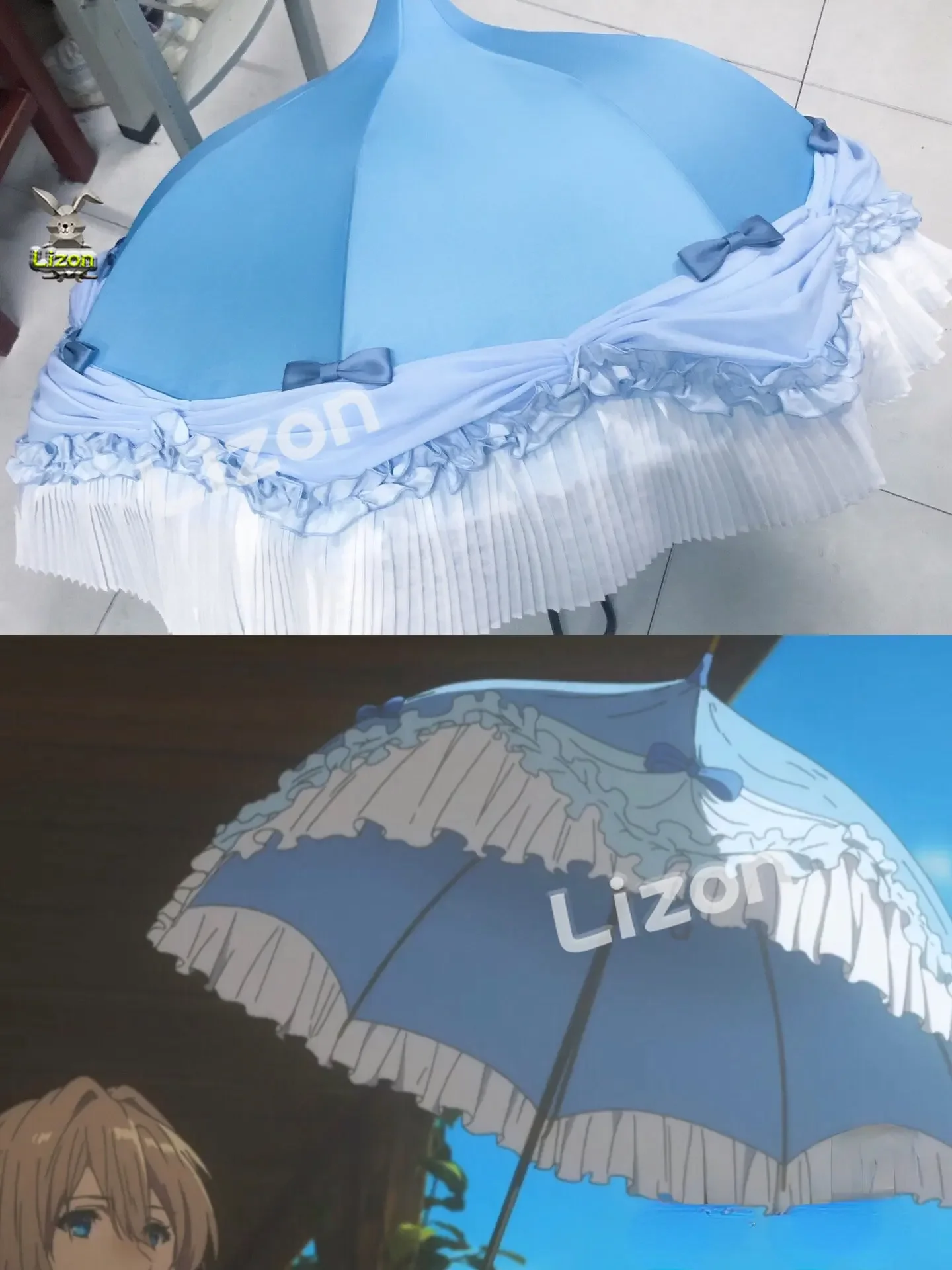 Anime Violet Evergarden Cosplay Umbrella Blue Violet Evergarden Anime Cosplay Violet Evergarden Cosplay Prop Accessories